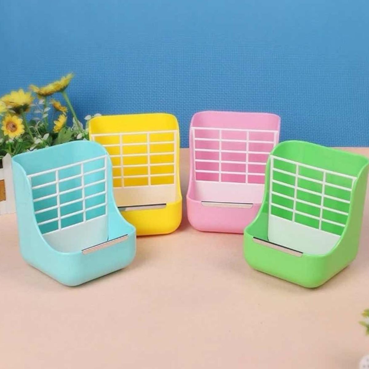 GENERICO - Comedero Para Conejo O Cuy Alimentador Henera Verde