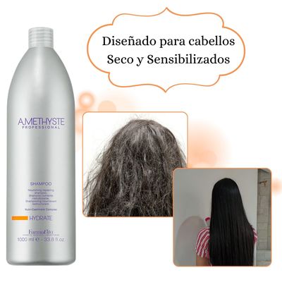 Imagen 2 del producto Shampoo Hydrate Amethyste 1000ml Nutre Cabello Debil Seco