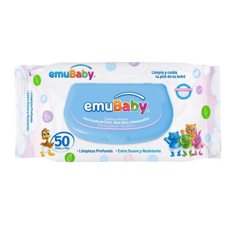 EMUWIPES - Toallitas Húmedas Emuwipes Premium 50 Un