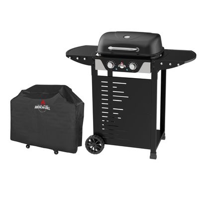American Grill Set Parrilla Electrica 2 Quemadores Manhattan