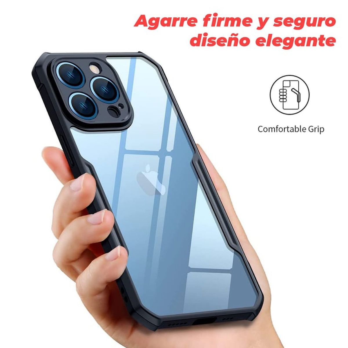 XUNDD - Carcasa Xundd Military Grade Para iPhone 13 PRO-Borde Negro