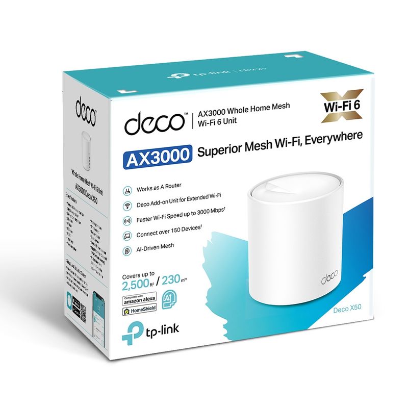 TP LINK - Router Sistema Wi-fi 6 Mesh Tp-link Deco X50 AX3000 Alexa Google