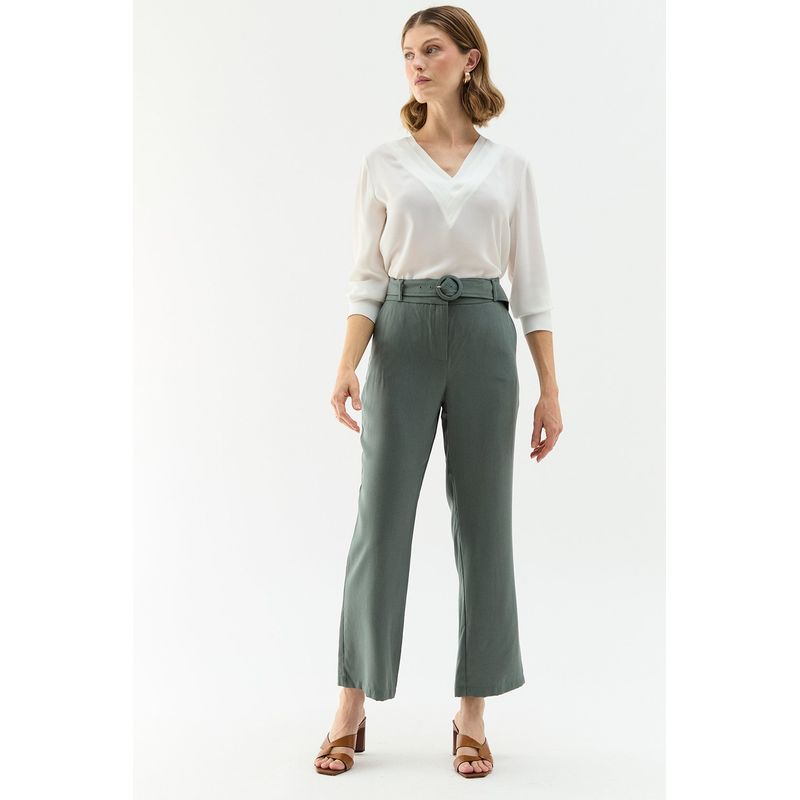 MA GRIFFE - Pantalon Gris Mujer Magriffe