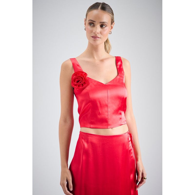 IO - Blusa Noche Lisa Rojo iO