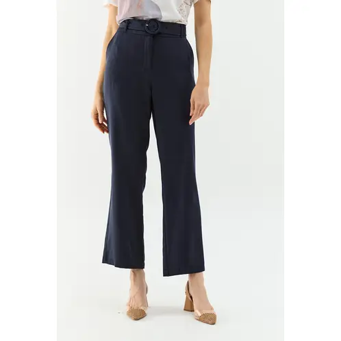 MA GRIFFE - Pantalon Azul Marino Mujer Magriffe