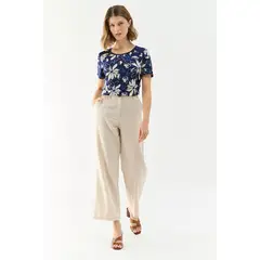 MA GRIFFE - Pantalon Liso Beige Magriffe