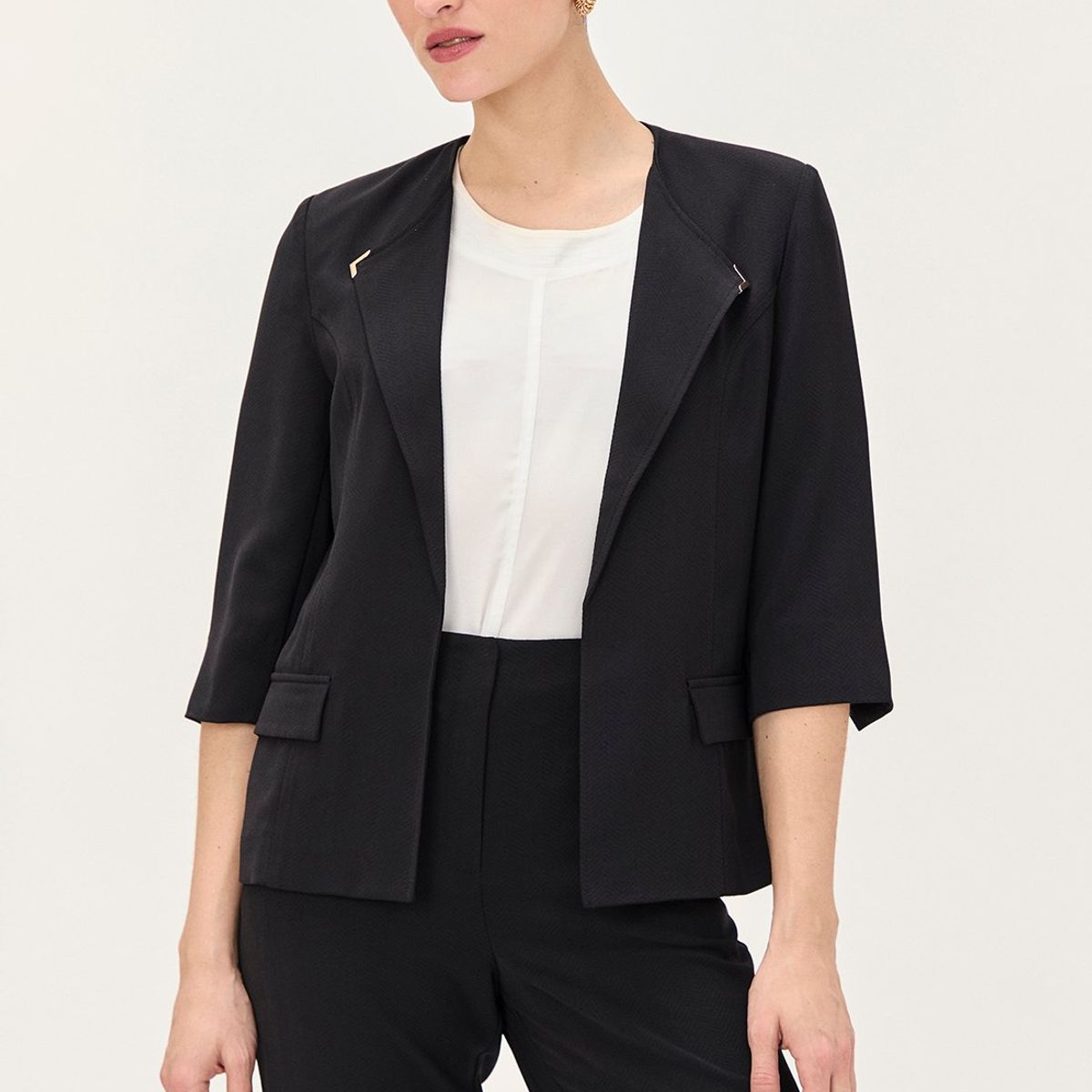 MA GRIFFE - Blazer Negro Mujer Magriffe