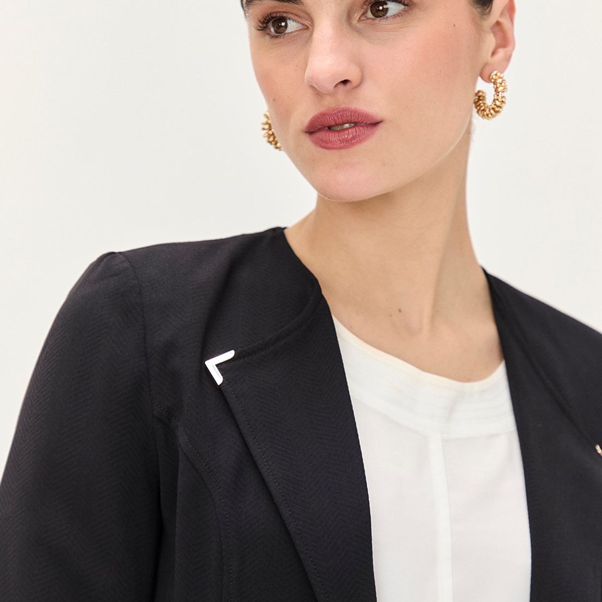 MA GRIFFE - Blazer Negro Mujer Magriffe