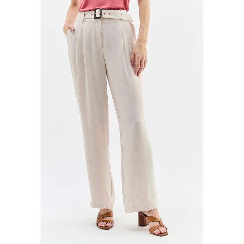MA GRIFFE - Pantalon Beige Mujer Magriffe