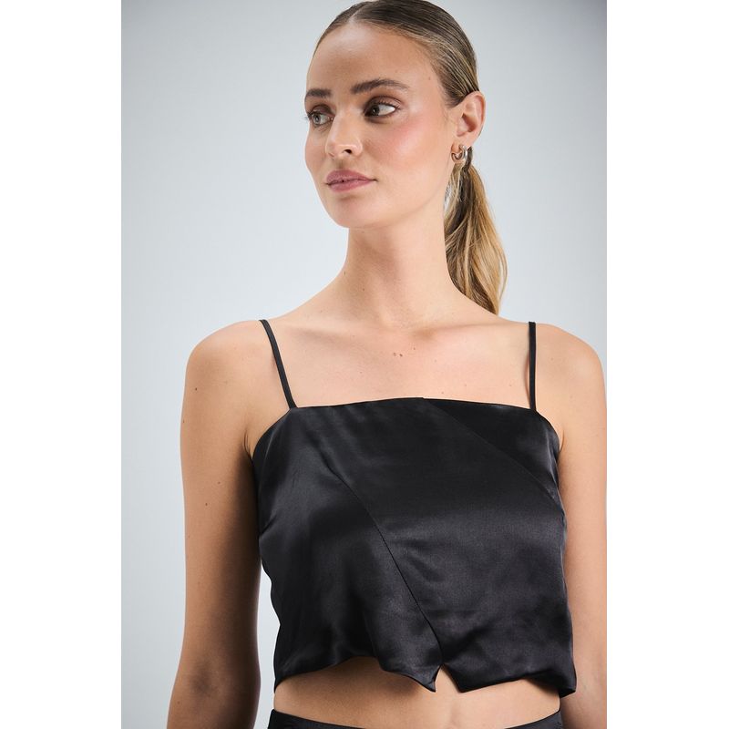IO - Blusa De Noche Lisa Negro iO