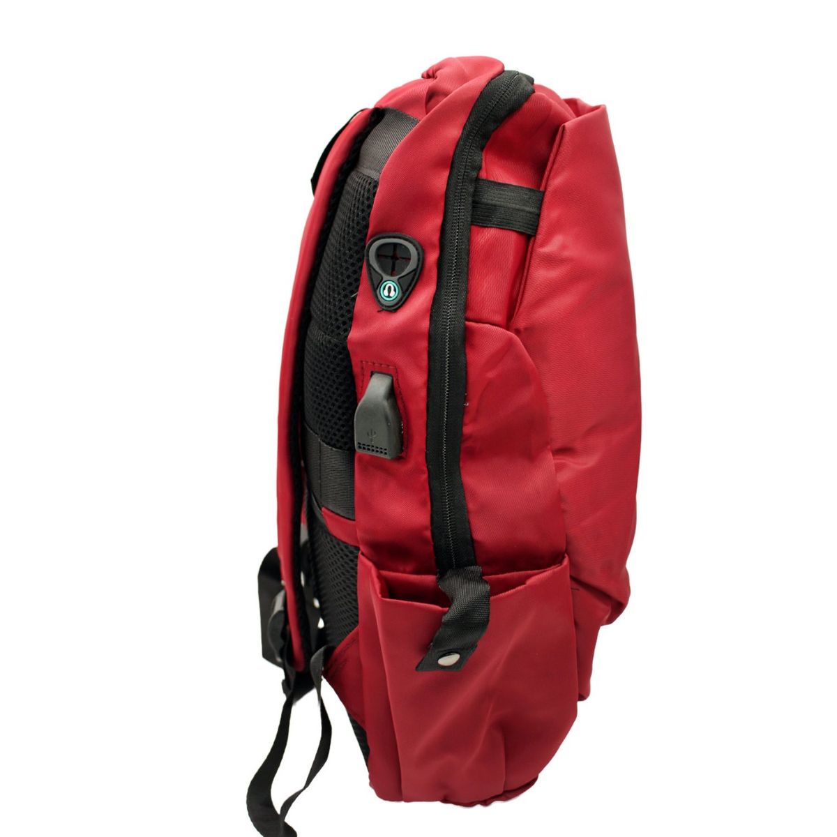 GENERICO - Mochila Bolso Notebook Roja Puerto De Carga Unisex - SC