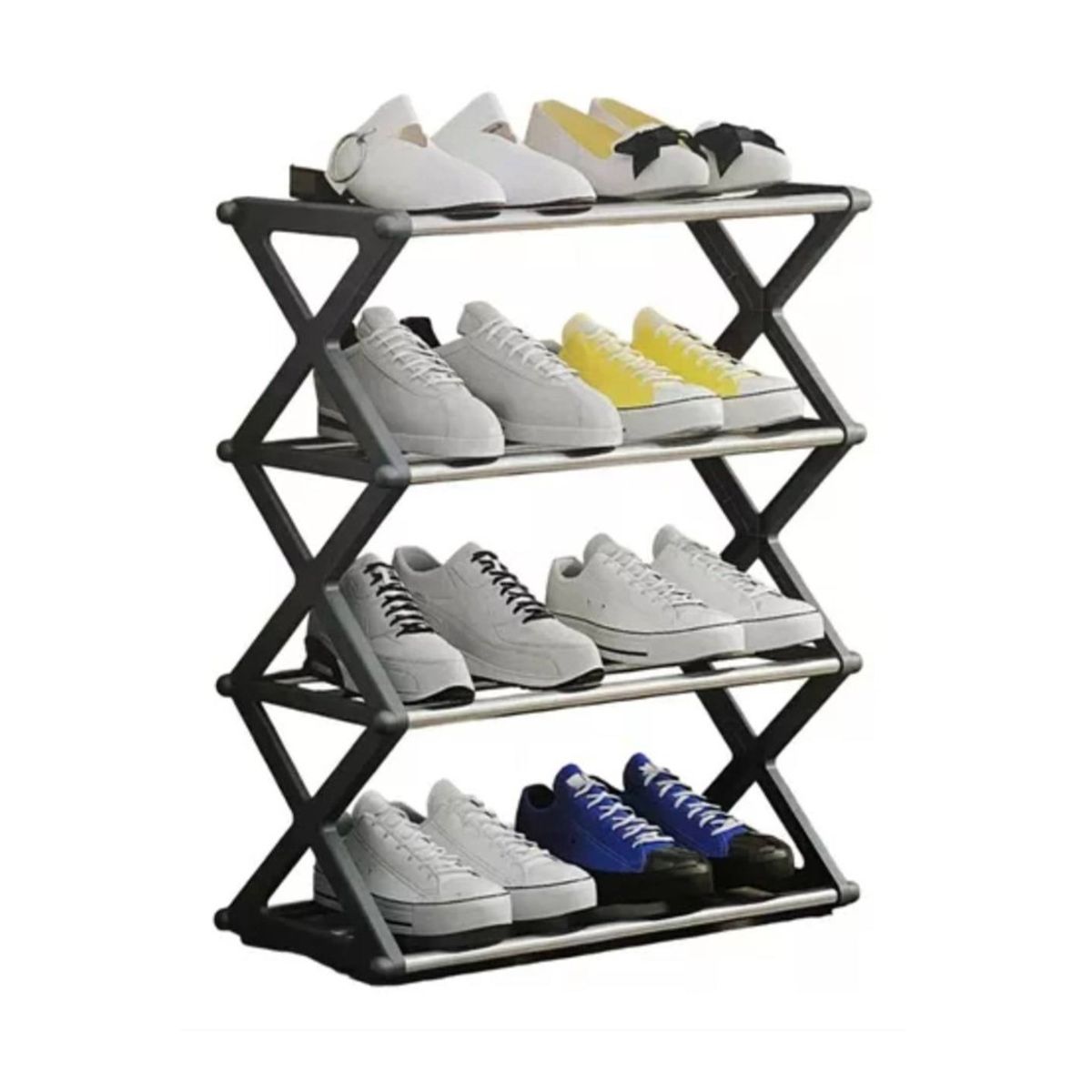 GENERICO - Zapatero Apilable en Forma de X 4 Niveles Organizador