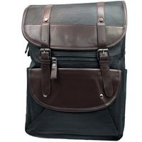 Mochila Vintage Unisex Tipo Cuero Negra - SC