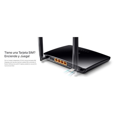 Imagen 2 del producto Router Bam inalambrico Tp-link MR400 4G LTE Chip Wi-Fi 5 Dual Band AC1200