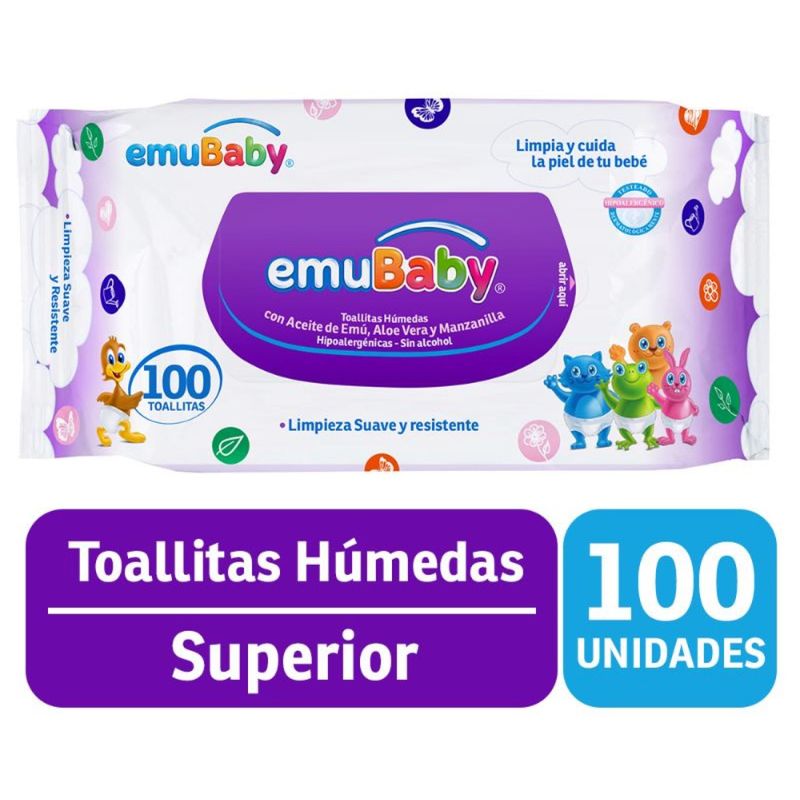EMUWIPES - Toallitas Húmedas Emuwipes Superior 100 Un