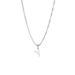 MABELITA - Cadena de Plata Mujer con Inicial Y