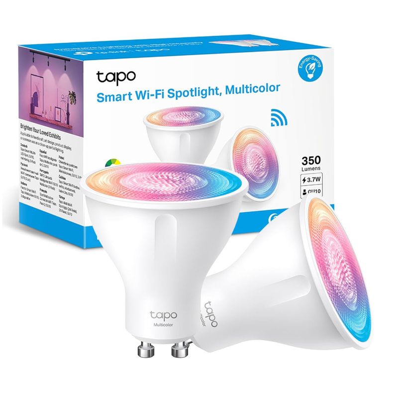 TP LINK - Set 2 Ampolletas Smart Tp-Link Tapo Colores  Gu10 Wi-fi Google Alexa