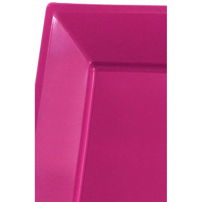GENERICO - BANDEJA RECTANGULAR GRANDE FUCSIA X3 UNI