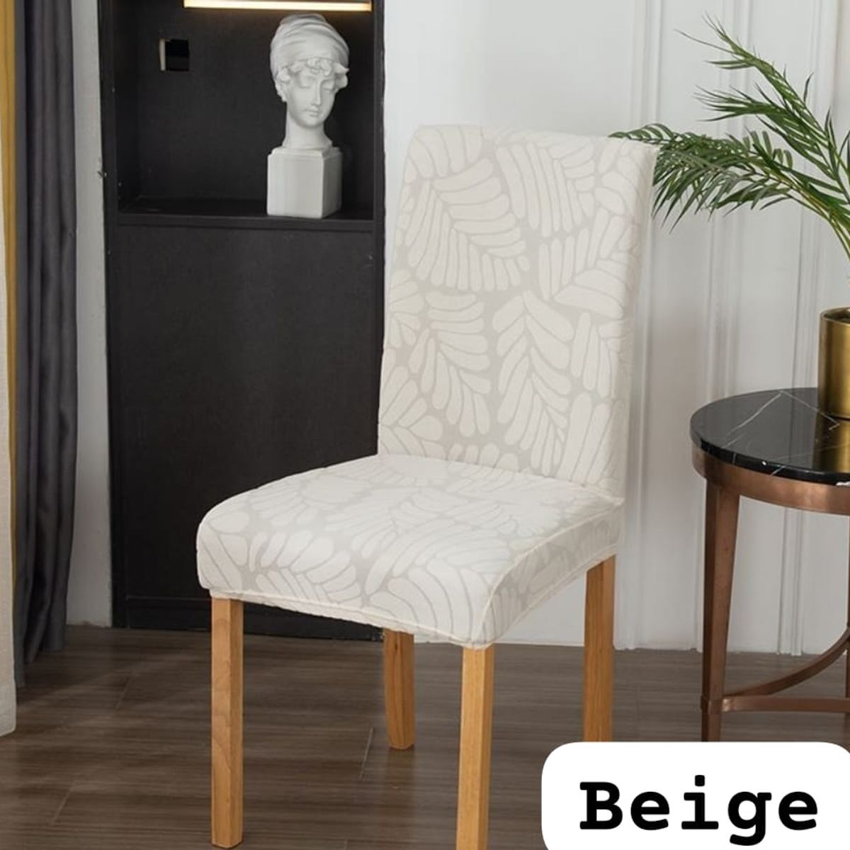 GENERICO - fundas para silla de comedor diseño hojas 6 unidades