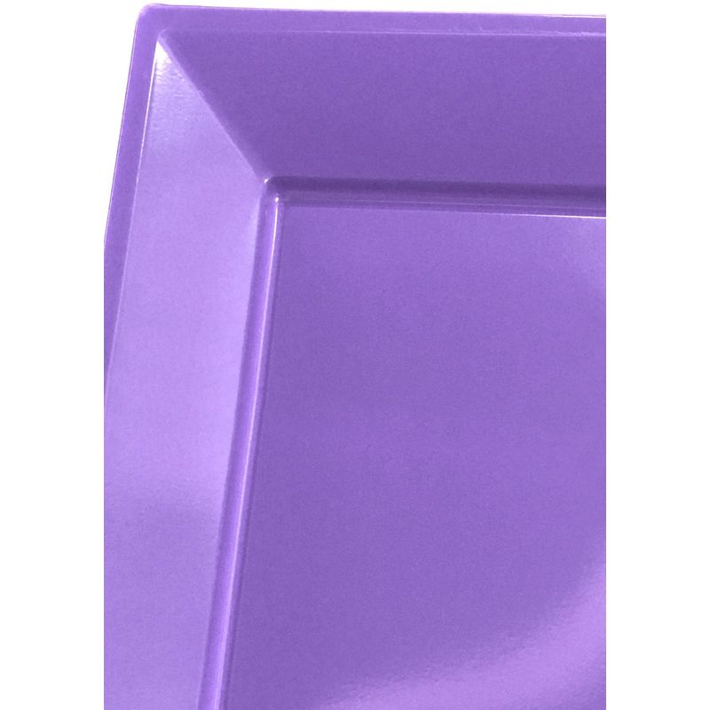 GENERICO - BANDEJA RECTANGULAR GRANDE LILA X3 UNI