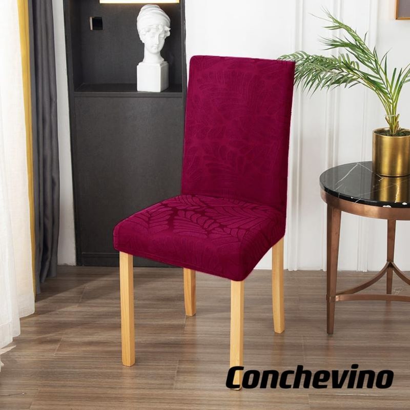 GENERICO - fundas para silla de comedor diseño hojas 6 unidades