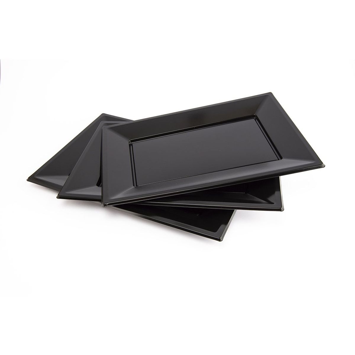 GENERICO - BANDEJA RECTANGULAR GRANDE NEGRO X3 UNI