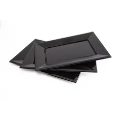GENERICO - BANDEJA RECTANGULAR GRANDE NEGRO X3 UNI
