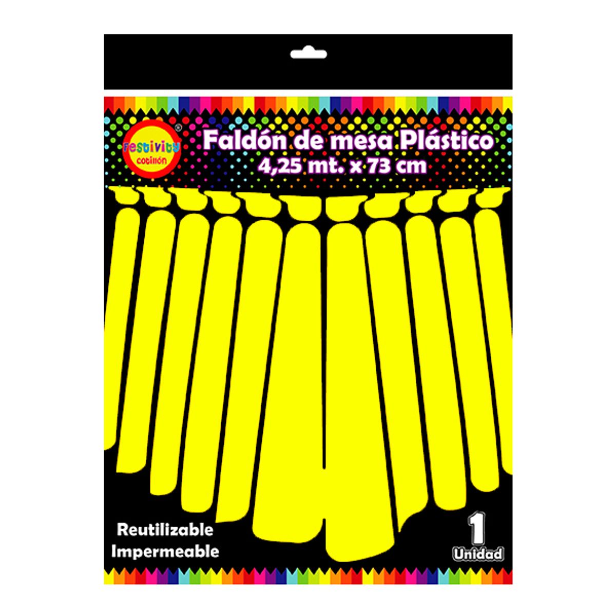 GENERICO - FALDON MESA AMARILLO 4.25 MT X 73 CM X1 UNI