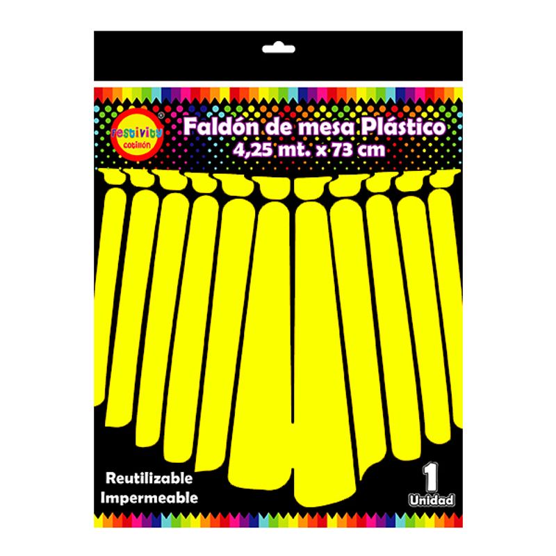 GENERICO - FALDON MESA AMARILLO 4.25 MT X 73 CM X1 UNI