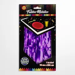 GENERICO - FALDON MESA METALICO 2.74 MT X 73 CM MORADO X1 UNI