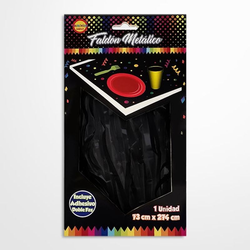 GENERICO - FALDON MESA METALICO 2.74 MT X 73 CM NEGRO X1 UNI