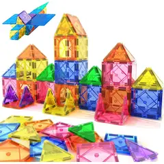 KUANGYE - Set De Construcción Magnético Imán 60 Piezas Magnetic Tiles