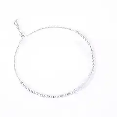 MABELITA - Pulsera Ajustable De Plata Con Cristales Swarovski