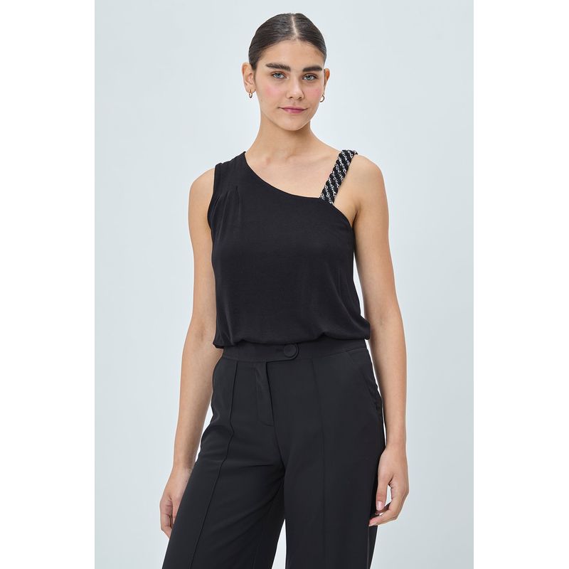 IO - Polera Sin Mangas Negro Mujer Io