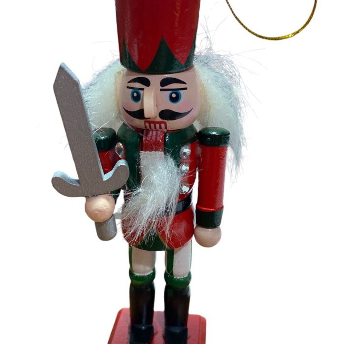 GENERICO - Cascanueces 4 piezas Soldados de Navidad Rojo-Verde 12,5cm