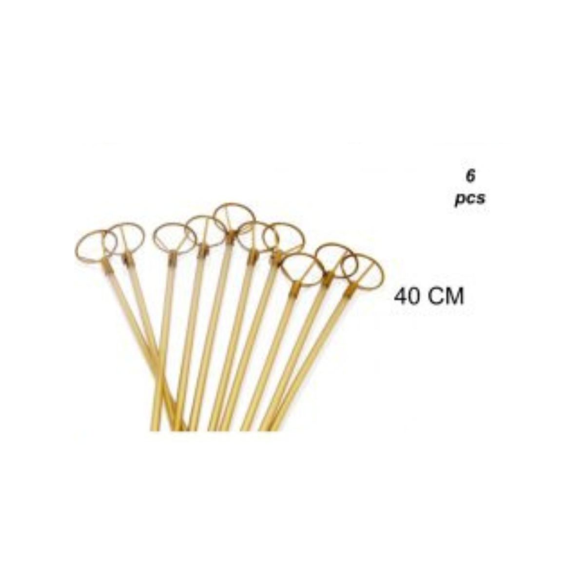 GENERICO - VARILLAS PARA GLOBOS 40 CM 6 PCS