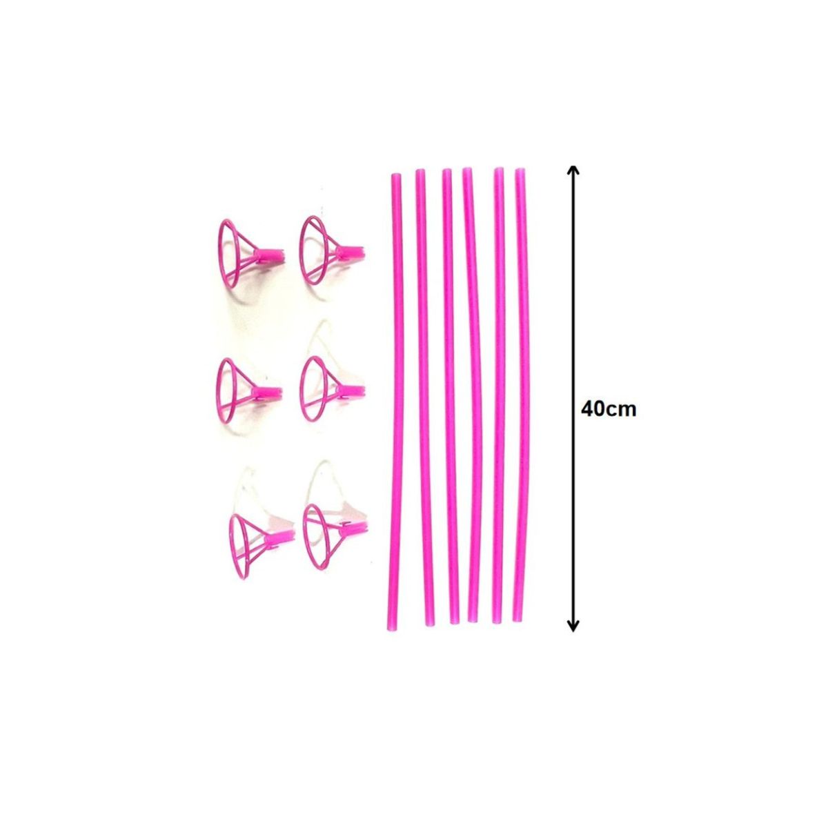 GENERICO - VARILLAS PARA GLOBOS 40 CM 6 PCS
