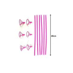 GENERICO - VARILLAS PARA GLOBOS 40 CM 6 PCS