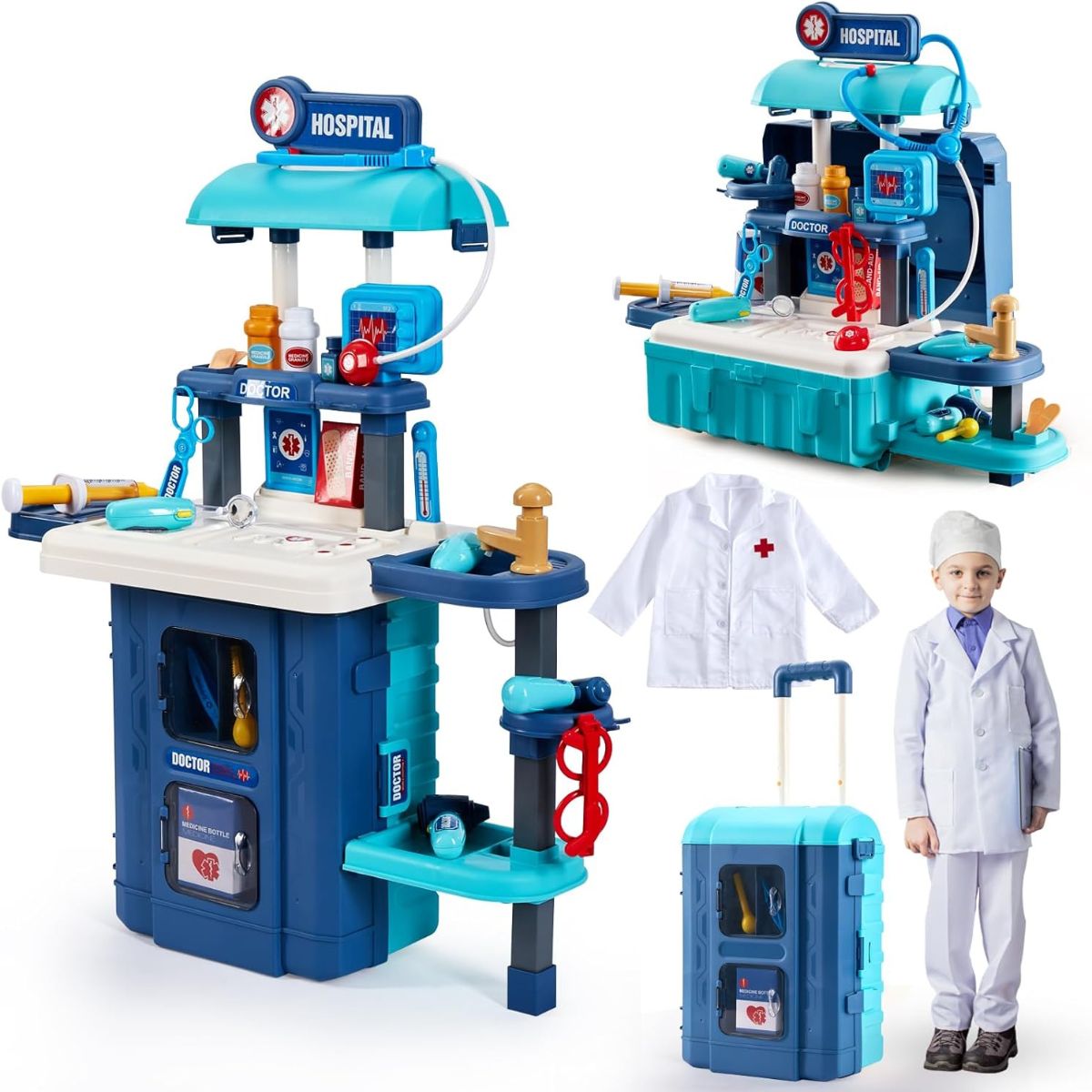 GENERICO - Maleta Juguete 2 en 1: Enfermería de Niño