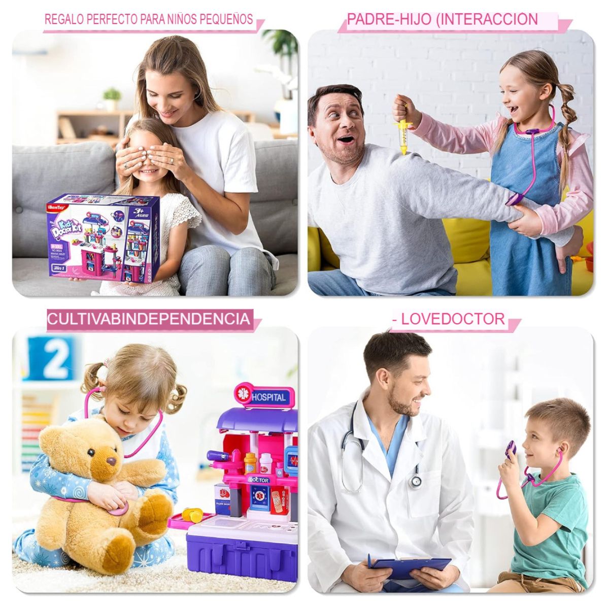 GENERICO - Maleta Juguete 2 en 1: Enfermería de Niña