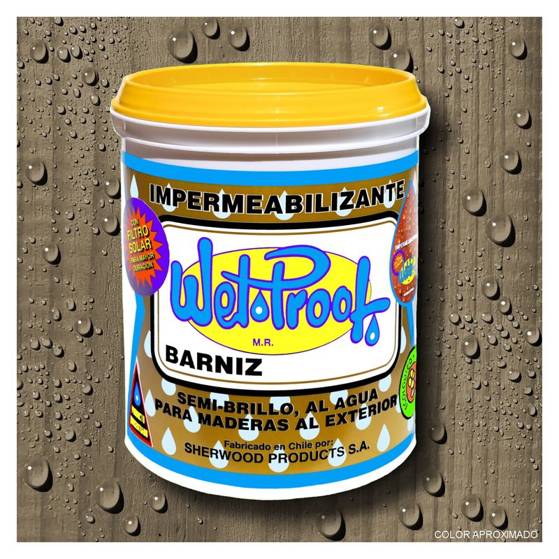 WETPROOF - BARNIZ PARA MADERA IMPERMEABILIZANTE WET PROOF® TAUPÉ 1 GALON