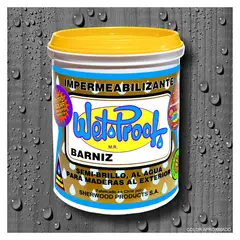 WETPROOF - BARNIZ MADERAS EXTERIOR IMPERMEABILIZANTE WET PROOF® GRIS 1 GALON