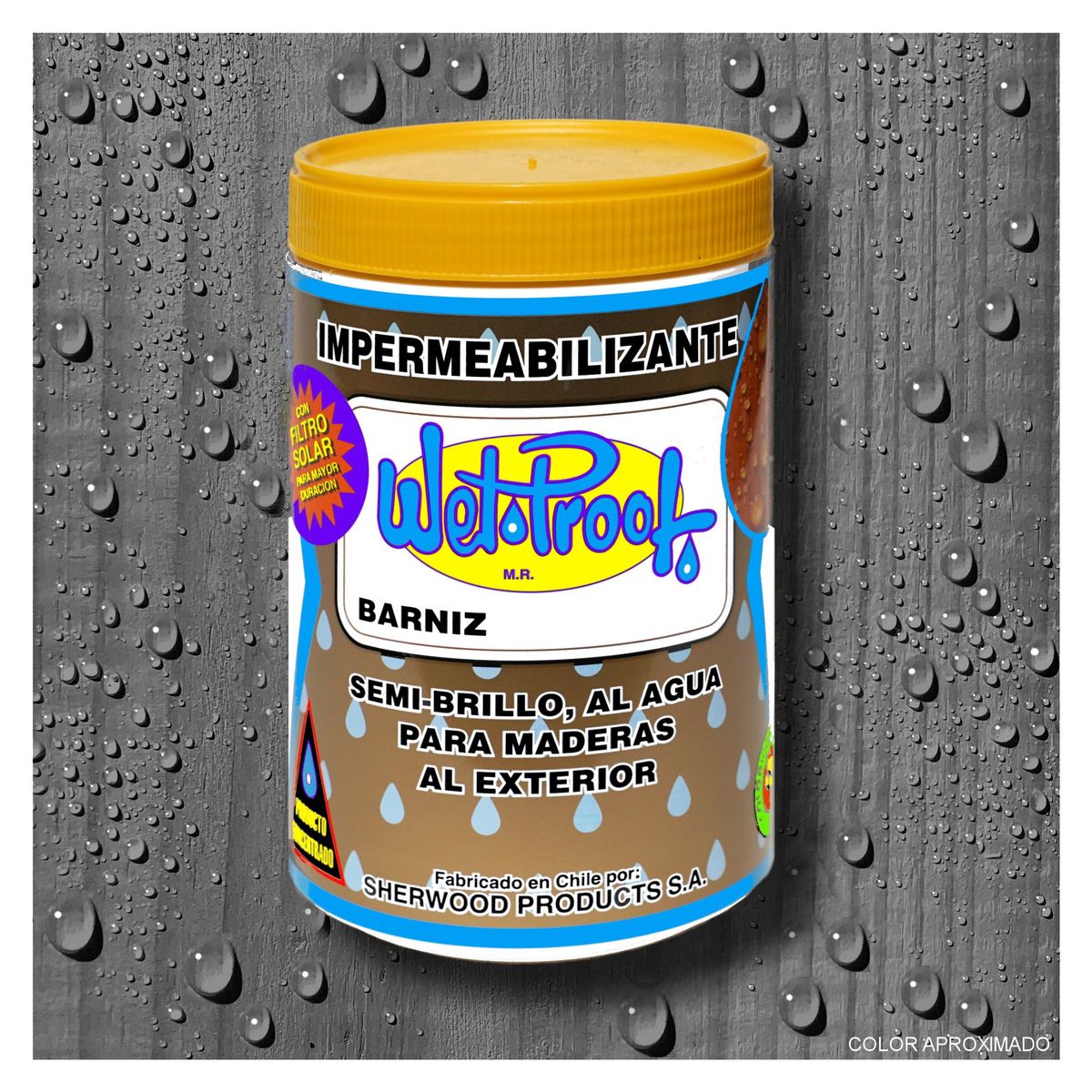 WETPROOF - BARNIZ MADERAS EXTERIOR IMPERMEABILIZANTE WET PROOF® GRIS 1-4 GALON