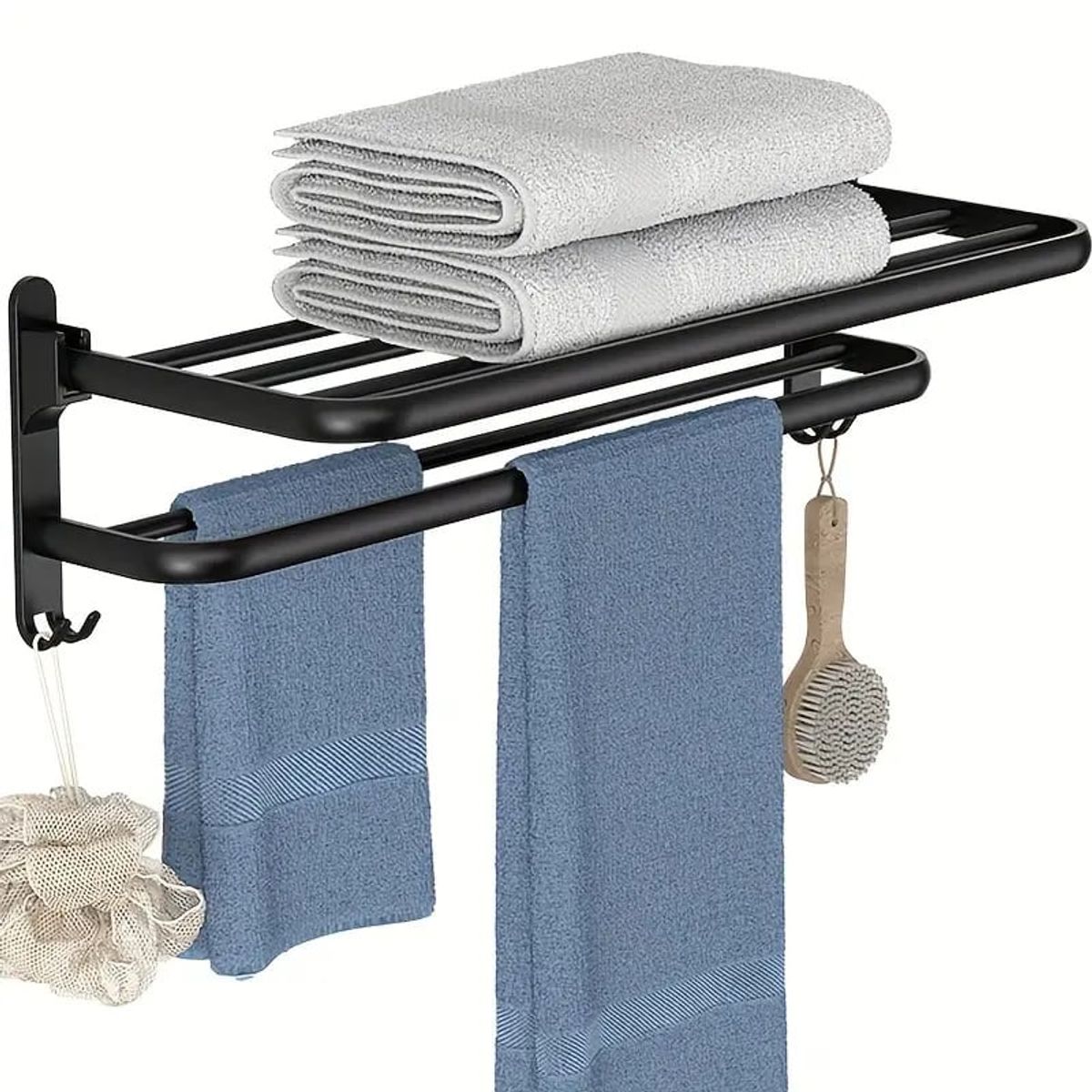 KUANGYE - Toallero Soporte De Toallas Estante Para Baño De Pared 50cm