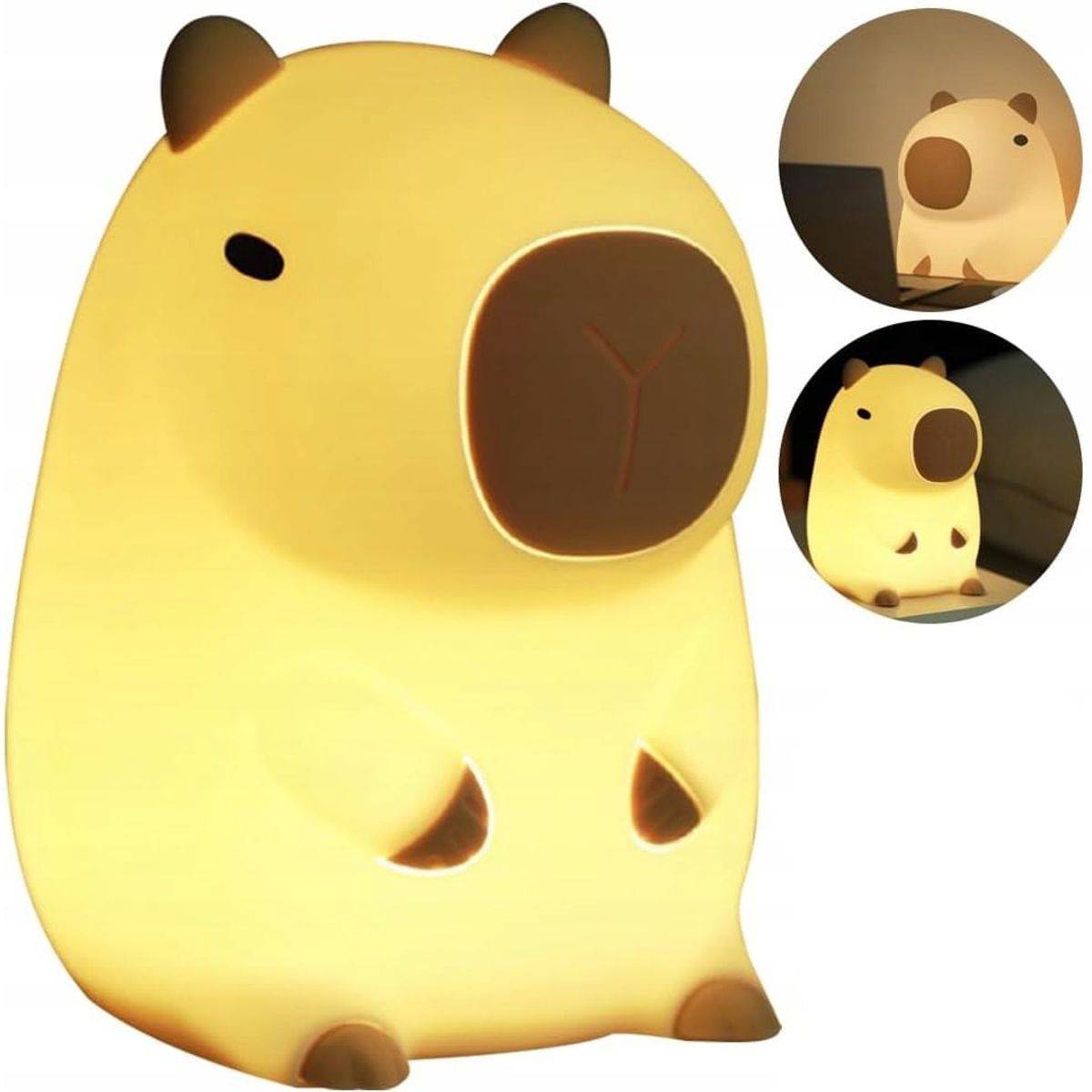 KUANGYE - Lámpara De Noche Led De Silicona Para Niño Capibara Con Usb