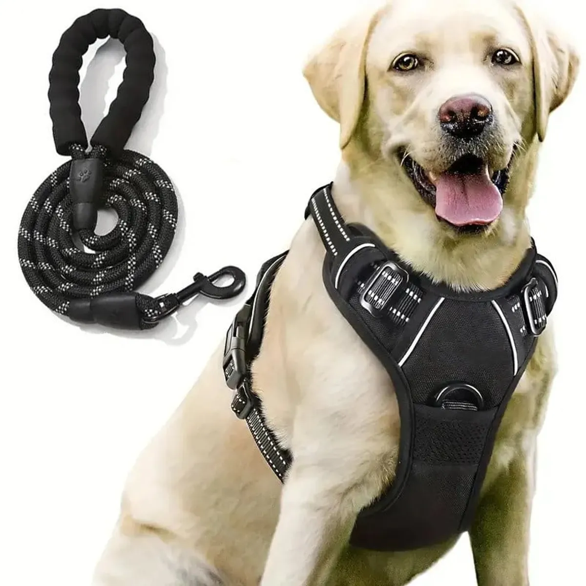 KUANGYE - Pecheras Arnés Tipo Con Correa Y Bandas Reflectantes Perros