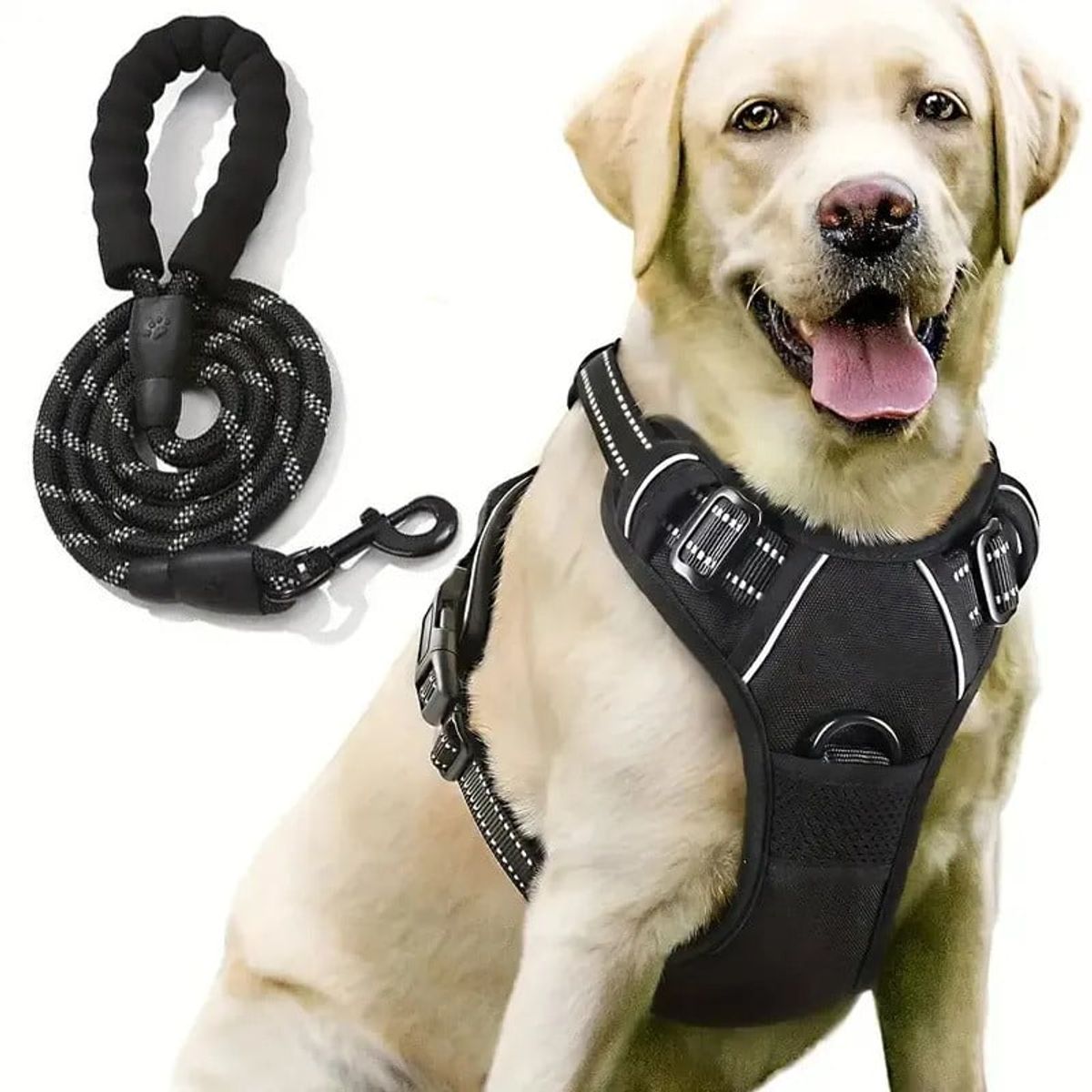 KUANGYE - Pecheras Arnés Tipo Con Correa Y Bandas Reflectantes Perros