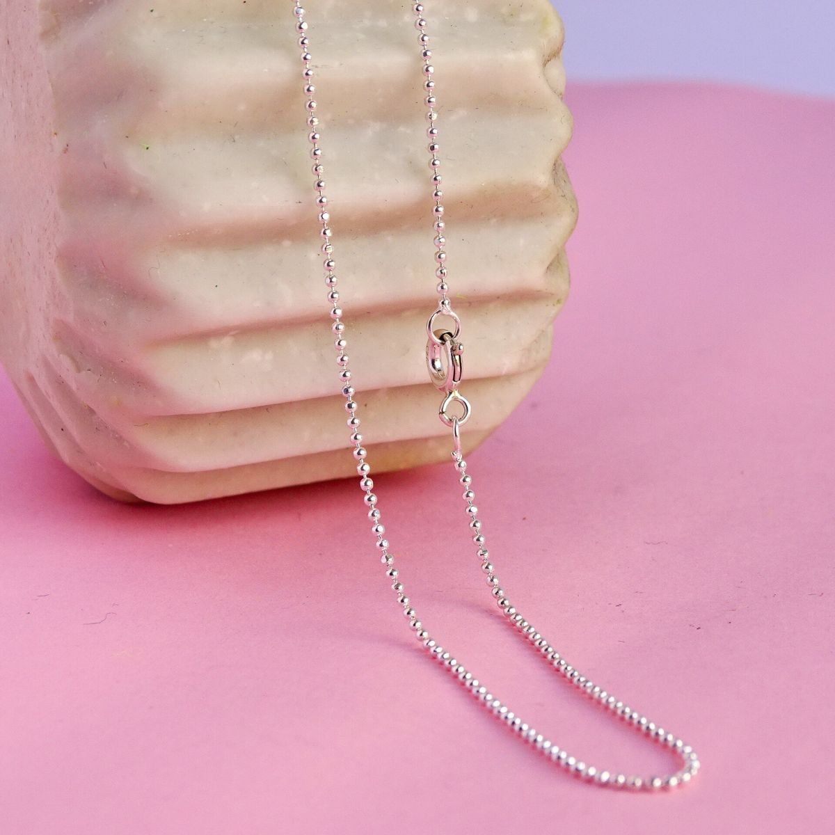 MABELITA - Cadena de Plata Italiana 925 Bolitas 45 cm