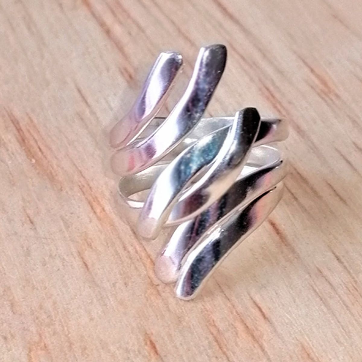 MABELITA - Anillo de Plata Ajustable Entrelazado Reda