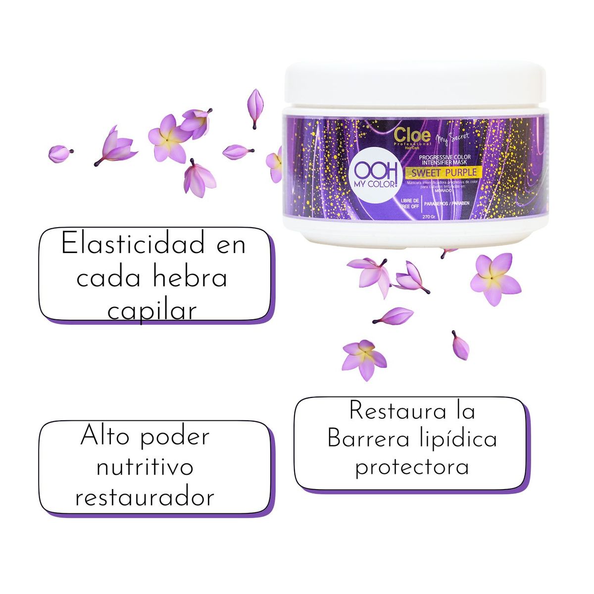 CLOE - Mascara Cloe Ooh My Color Sweet Purple 270ml Intesificador Purpura